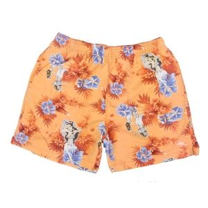 Tommy Bahama Hawaiian Floral Hula Girl Swim Trunks